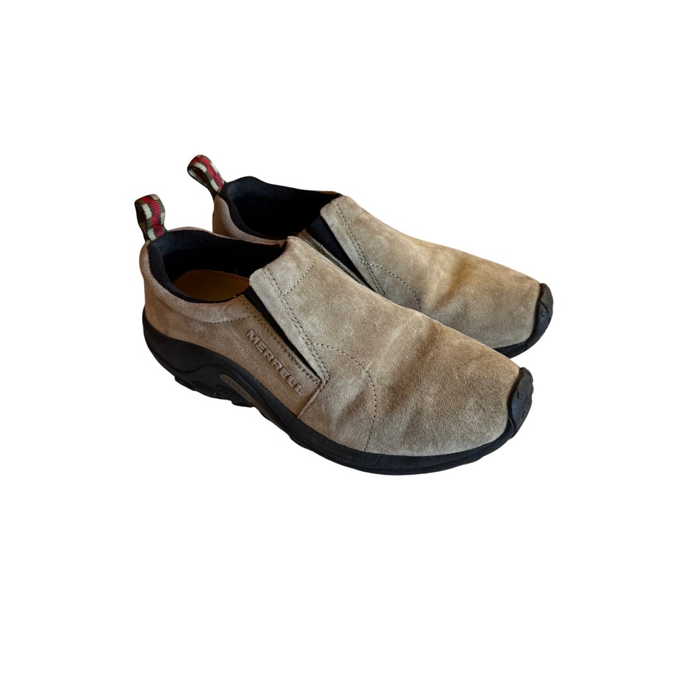 Merrell Jungle Moc Classic Women 9.5 Taupe Suede Slip On Clogs Shoes Slides